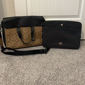 Coach Briefcase with Laptop Bag.